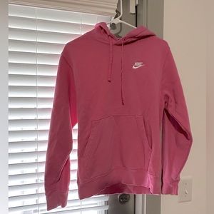 Pink Nike fleece hoodie